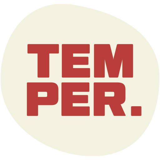 Logótipo indicado de TEMPER Creative Agency